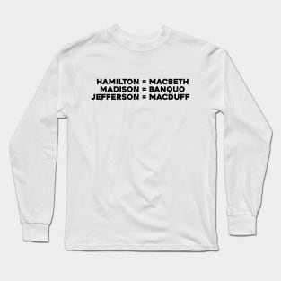 MacBeth, Banquo, MacDuff Long Sleeve T-Shirt